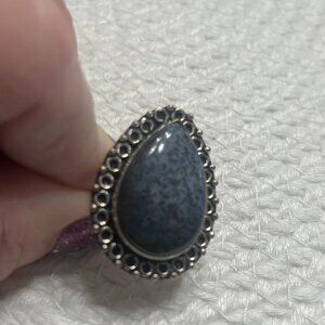 Unique DENDRITE OPAL Handmade Sterling 925 Ring Size 8 #347E